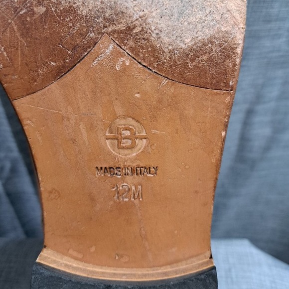 Broletto Men's Brown Leather Lace Up Oxford Derby Shoes Size 12 M Made in Italy - Picture 14 of 14